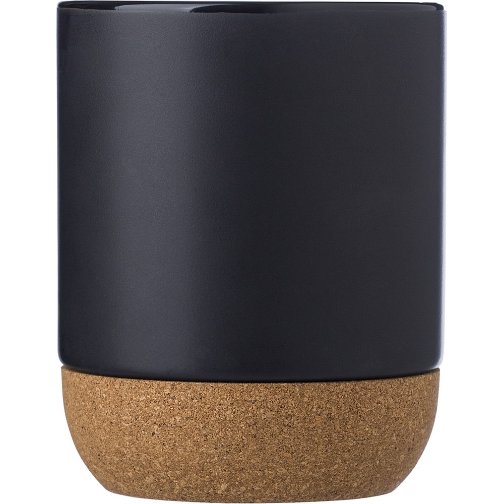 Kubek ceramiczny z korkową podstawą 300ml - Kubki z nadrukiem logo | VEBI - zdjęcie 6