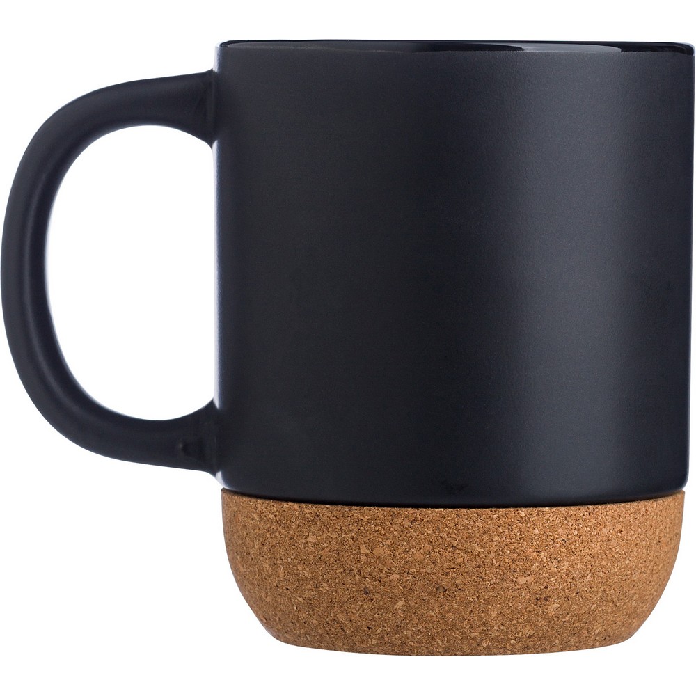 Kubek ceramiczny z korkową podstawą 300ml - Kubki z nadrukiem logo | VEBI - zdjęcie 9