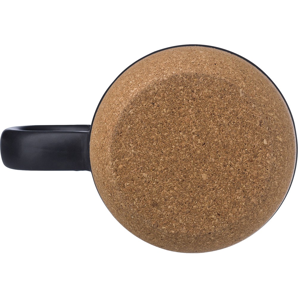 Kubek ceramiczny z korkową podstawą 300ml - Kubki z nadrukiem logo | VEBI - zdjęcie 7