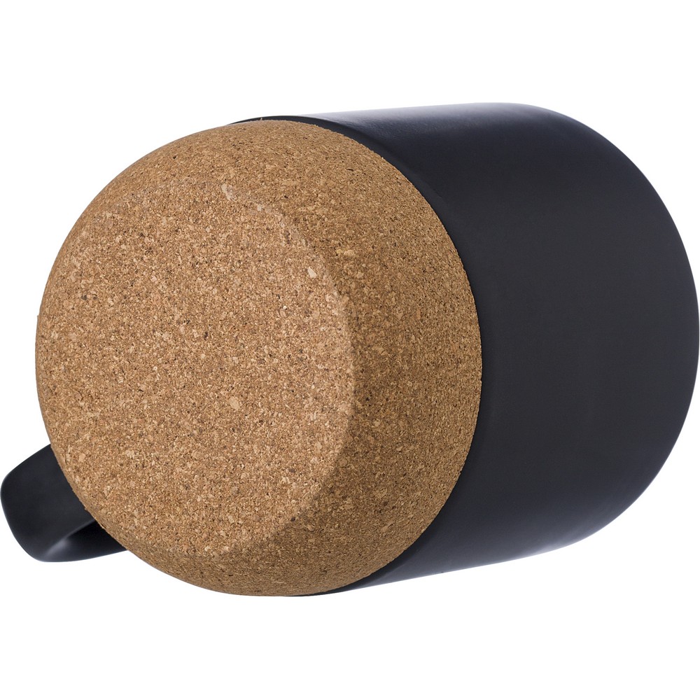 Kubek ceramiczny z korkową podstawą 300ml - Kubki z nadrukiem logo | VEBI - zdjęcie 8