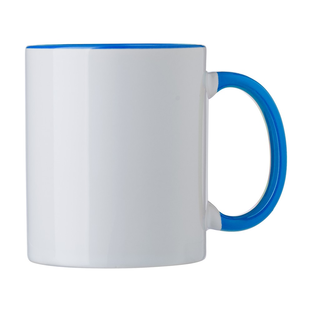 Kubek ceramiczny z kolorowymi elementami 300ml - pod sublimację - Kubki z nadrukiem logo | VEBI - zdjęcie 3