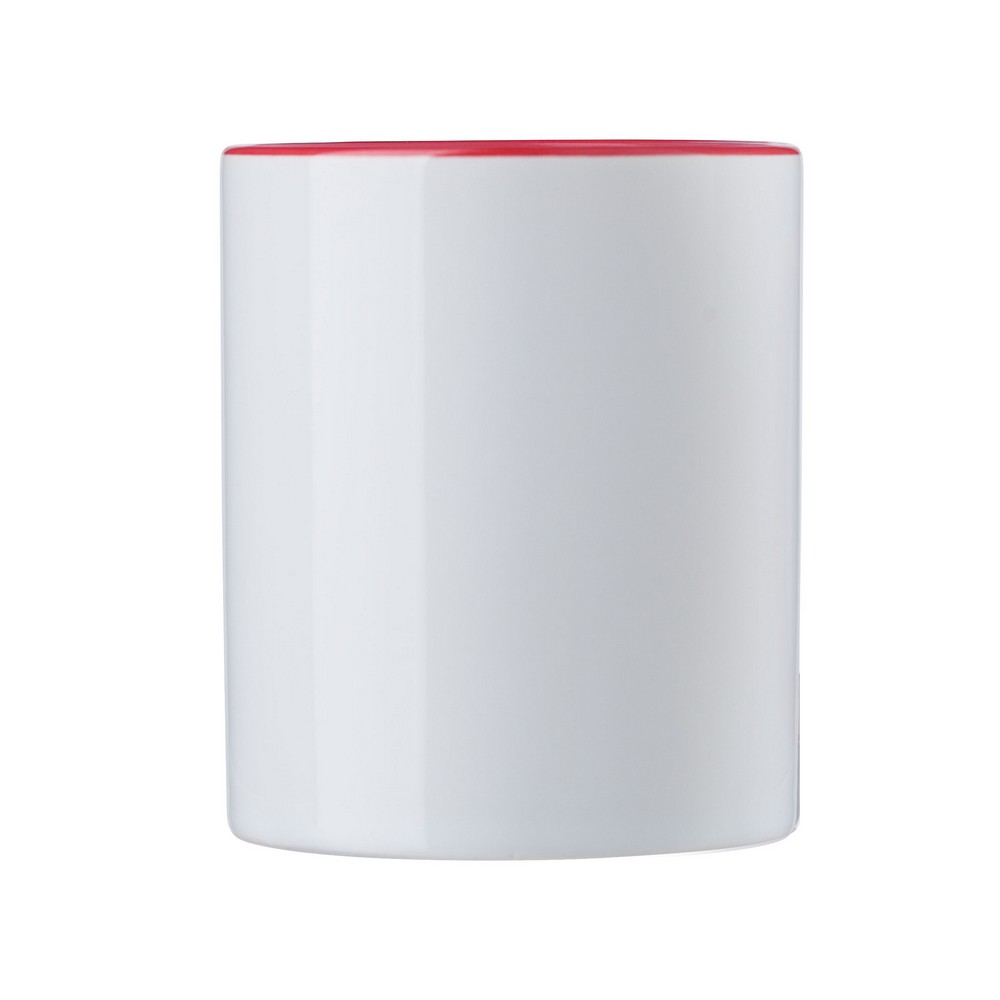 Kubek ceramiczny z kolorowymi elementami 300ml - pod sublimację - Kubki z nadrukiem logo | VEBI - zdjęcie 2