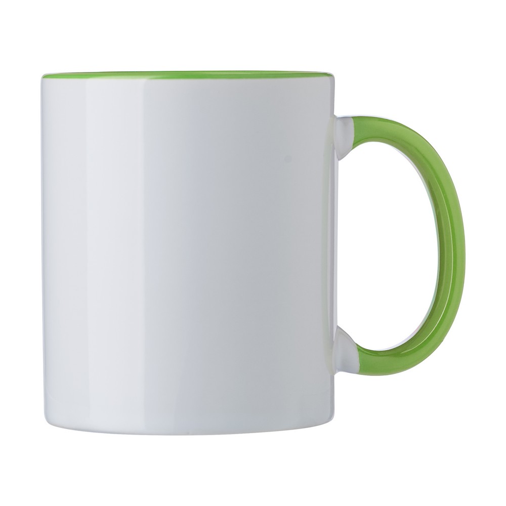 Kubek ceramiczny z kolorowymi elementami 300ml - pod sublimację - Kubki z nadrukiem logo | VEBI - zdjęcie 5
