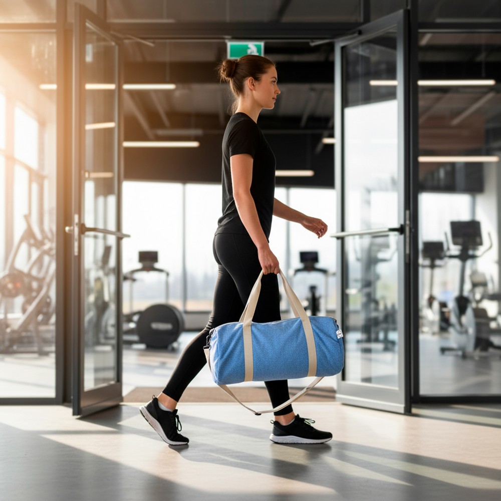Torba sportowa B'RIGHT z materiałów z recyklingu - Torby i walizki podróżne z nadrukiem logo | VEBI - zdjęcie 9