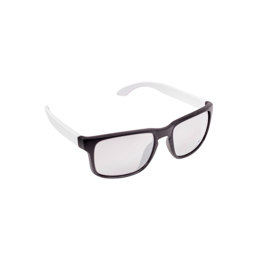 Okulary przeciwsłoneczne z kolorowymi zausznikami UV400 - Okulary przeciwsłoneczne z nadrukiem logo | VEBI