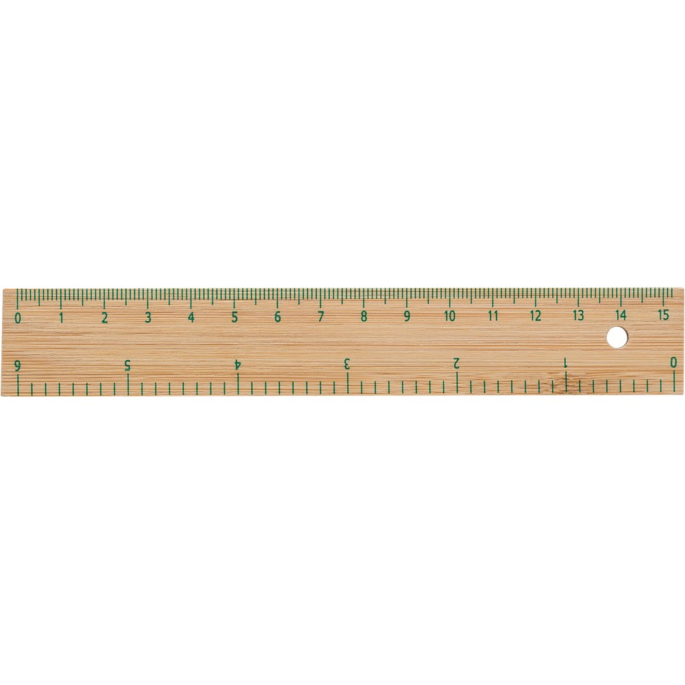 Bambusowa linijka 15 cm z możliwością nadruku logo - Akcesoria biurowe z nadrukiem logo | VEBI - zdjęcie 3