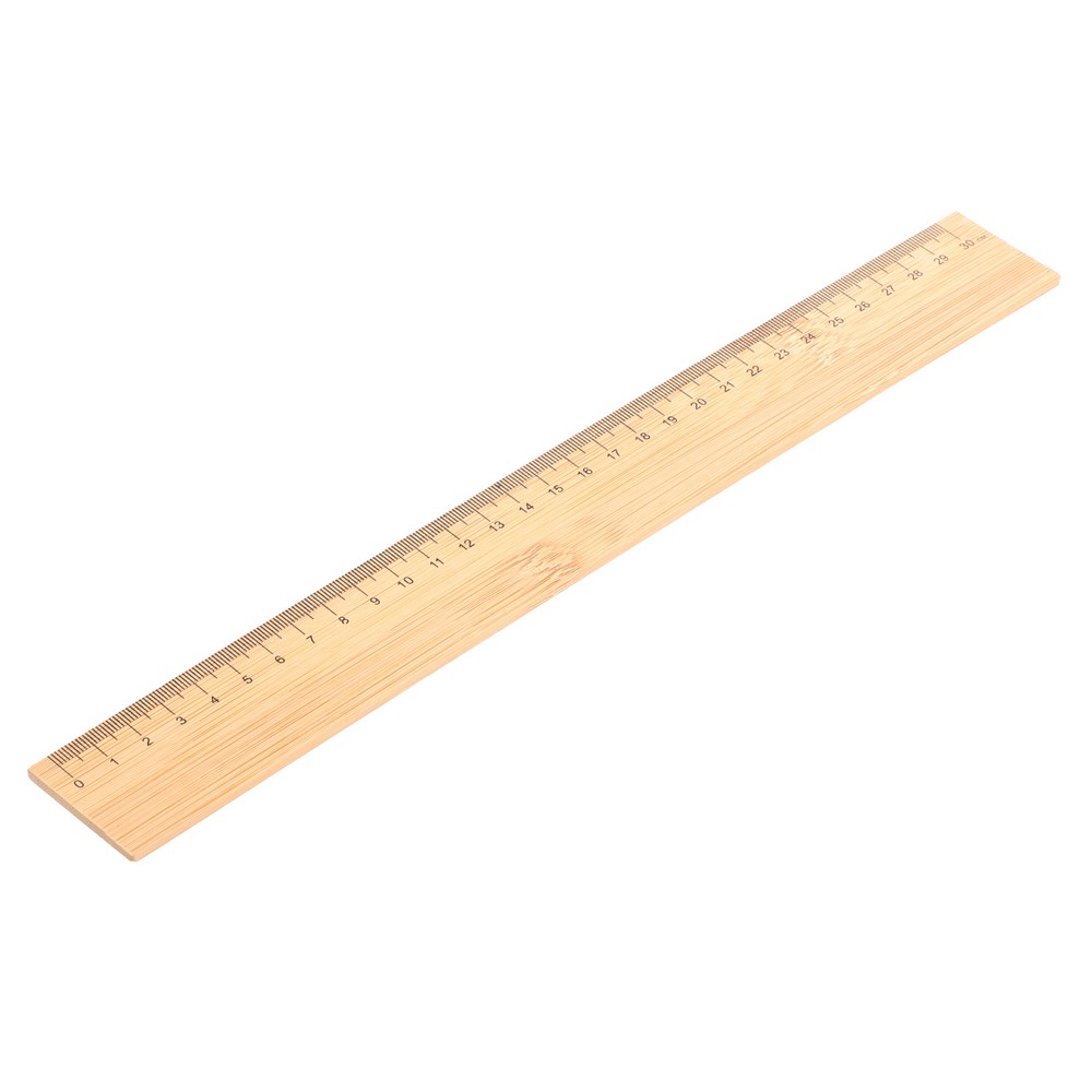 Linijka bambusowa 30 cm Edwin - ekologiczny gadżet z nadrukiem - Akcesoria biurowe z nadrukiem logo | VEBI