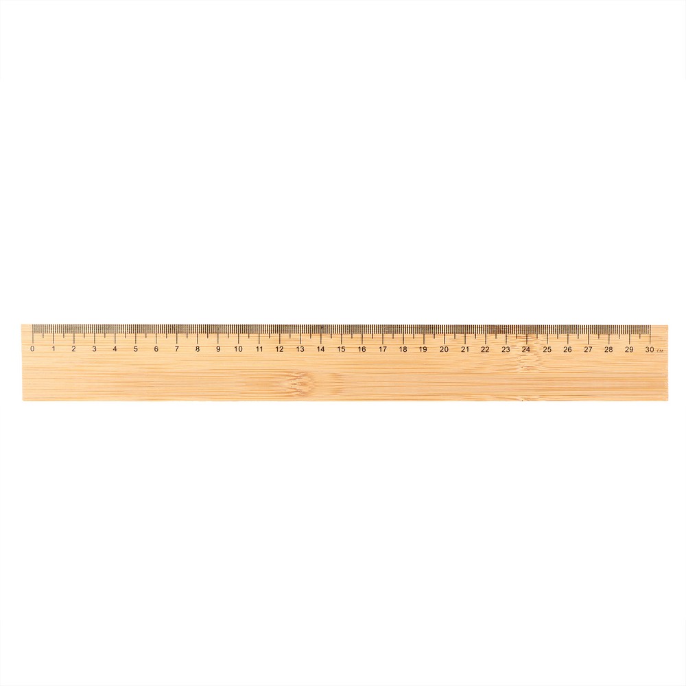 Linijka bambusowa 30 cm Edwin - ekologiczny gadżet z nadrukiem - Akcesoria biurowe z nadrukiem logo | VEBI - zdjęcie 2