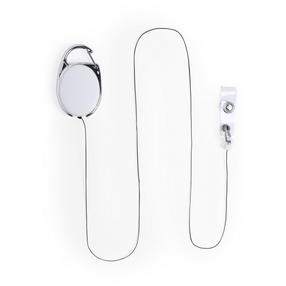 Rozciągany uchwyt na karnet narciarski z karabińczykiem 75cm - zdjęcie 2