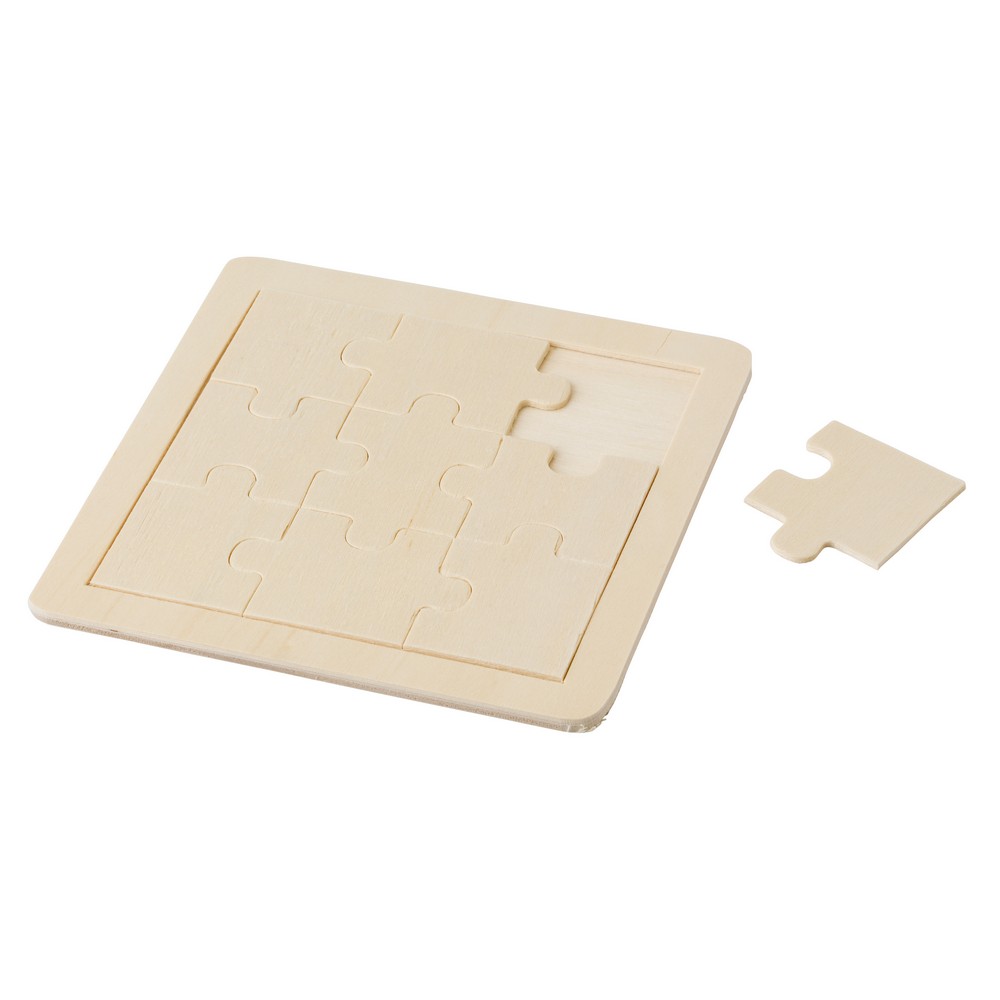 Drewniane puzzle 9 elementów z logo firmy - Gry i zabawy z nadrukiem logo | VEBI
