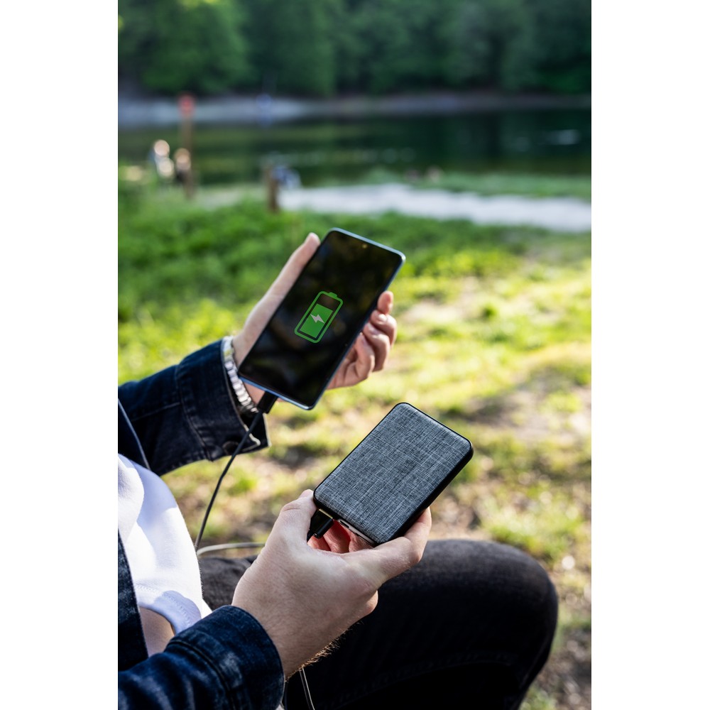 Ekologiczny Power Bank 5000 mAh z recyclingu - Power banki z nadrukiem logo | VEBI - zdjęcie 6