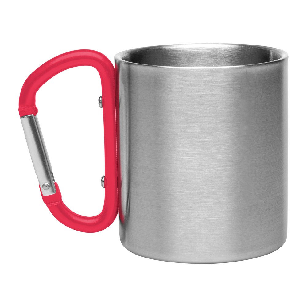 Stalowy kubek turystyczny z karabińczykiem 210ml Easton - Kubki z nadrukiem logo | VEBI - zdjęcie 6