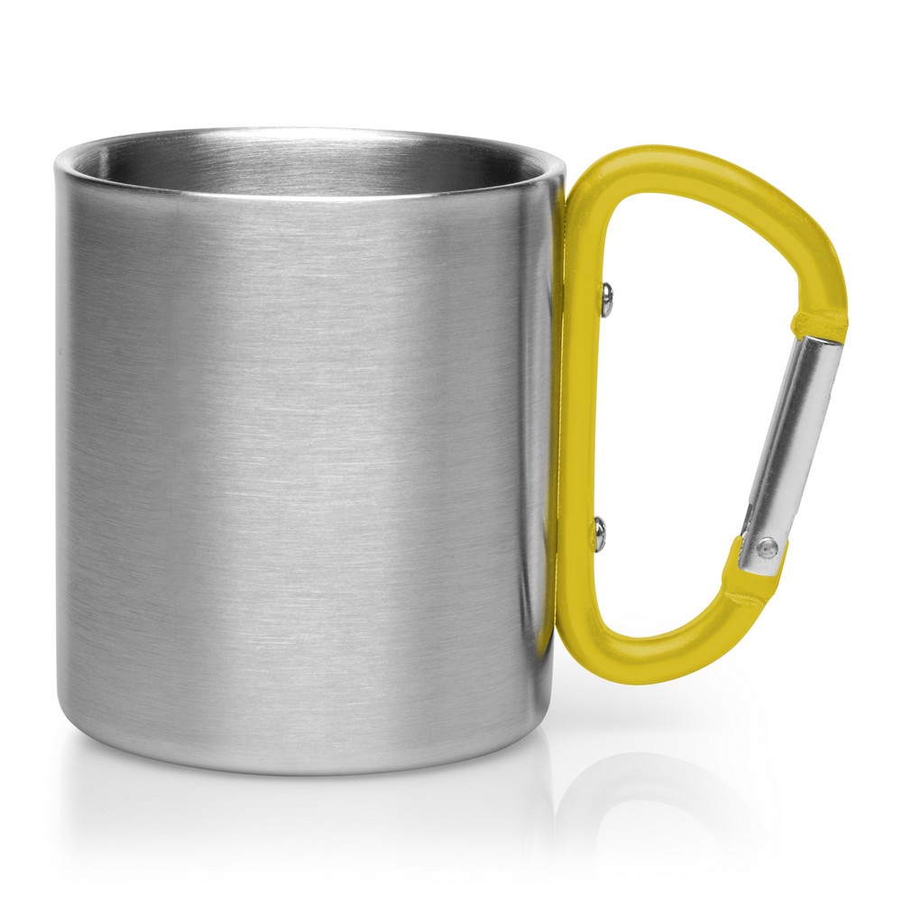Stalowy kubek turystyczny z karabińczykiem 210ml Easton - Kubki z nadrukiem logo | VEBI - zdjęcie 14