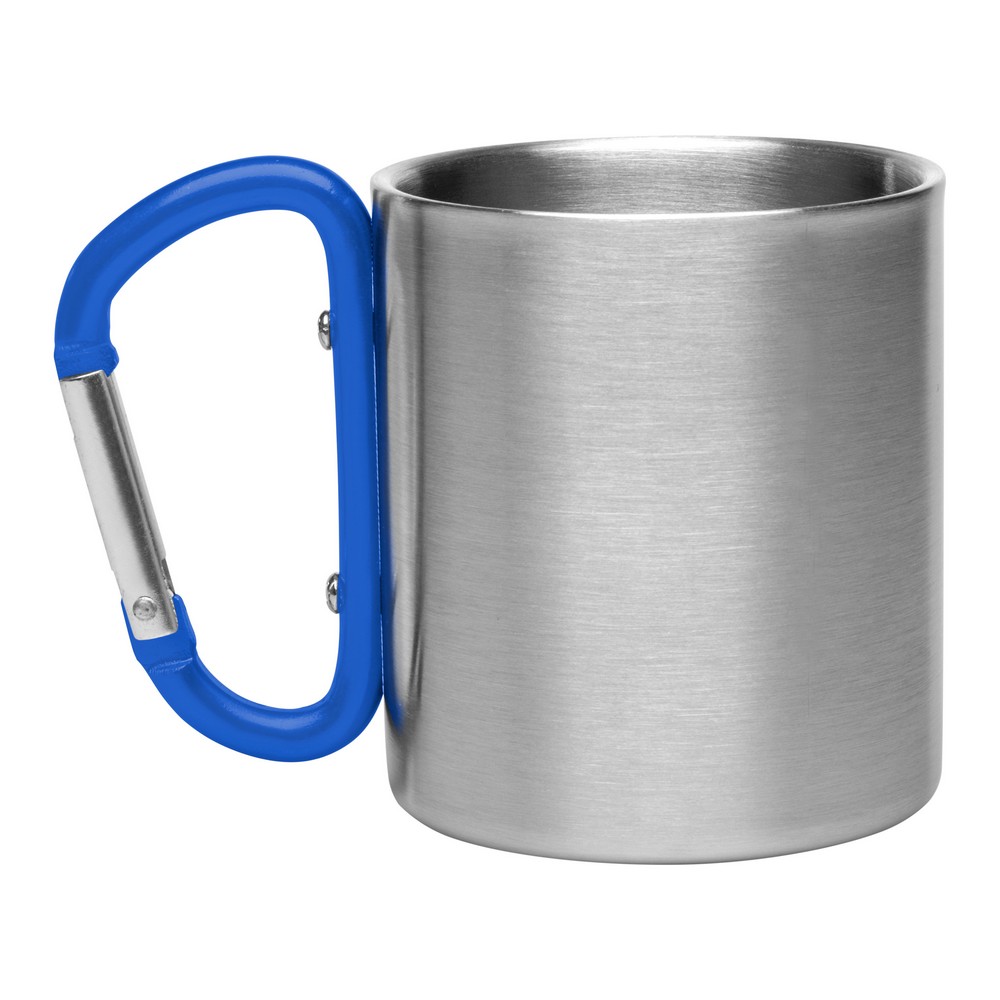 Stalowy kubek turystyczny z karabińczykiem 210ml Easton - Kubki z nadrukiem logo | VEBI - zdjęcie 9