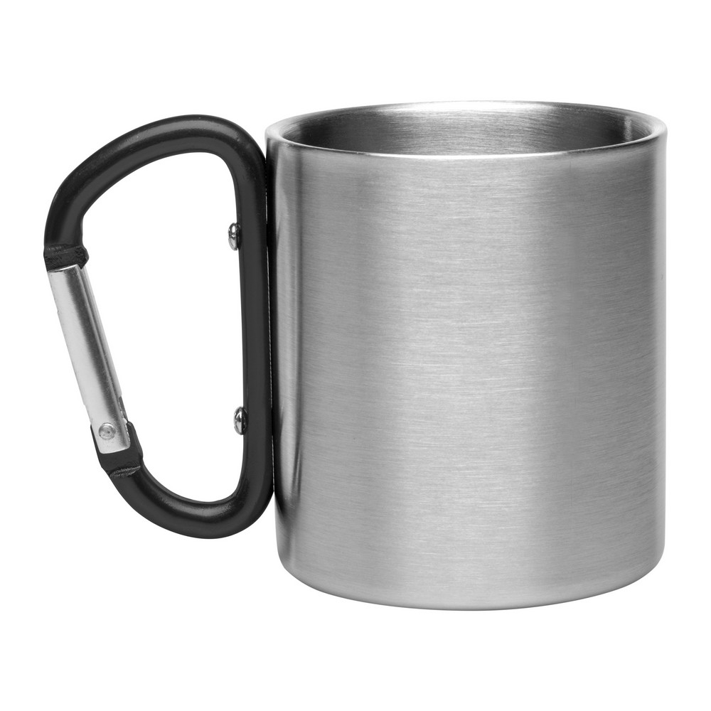 Metalowy kubek 210 ml z karabińczykiem - Kubki z nadrukiem logo | VEBI - zdjęcie 4