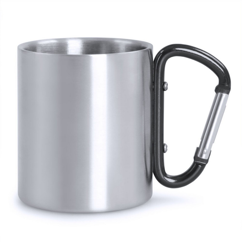 Metalowy kubek 210 ml z karabińczykiem - Kubki z nadrukiem logo | VEBI