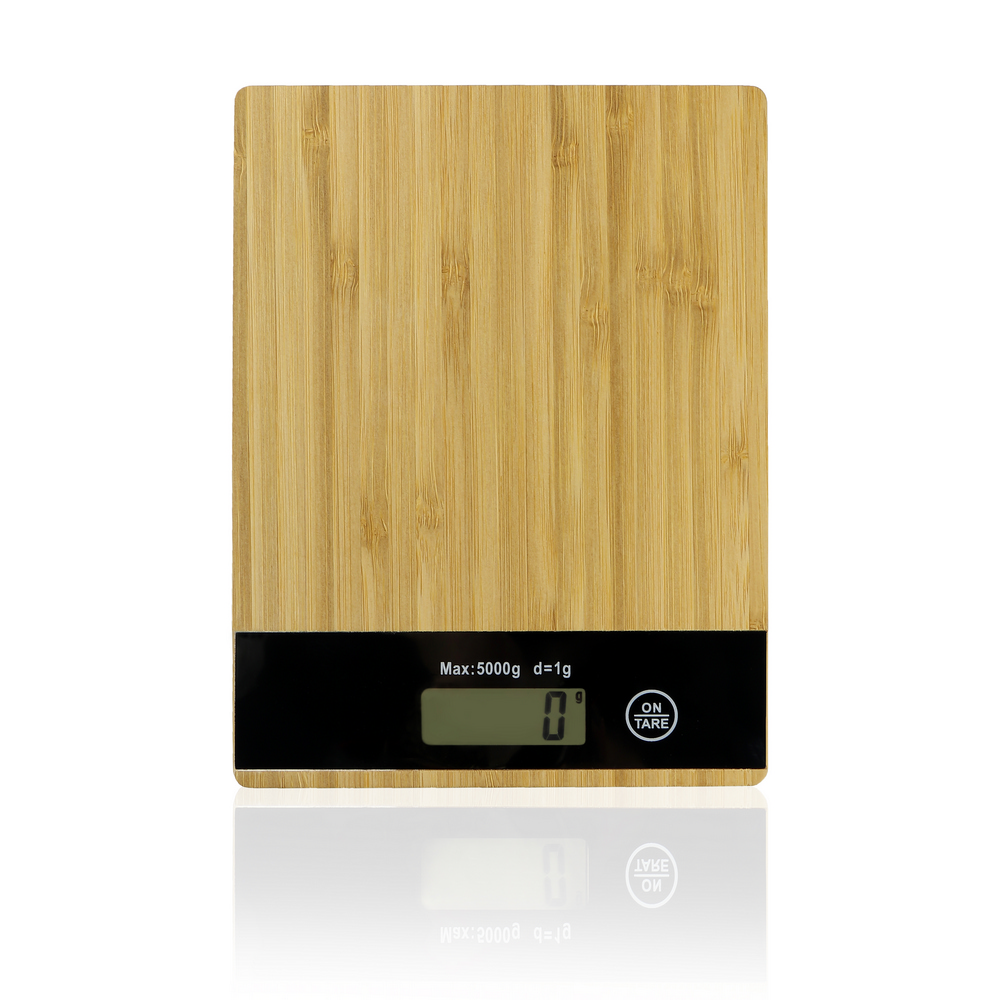 Waga kuchenna bambusowa Beck z LCD 5kg - Akcesoria kuchenne z nadrukiem logo | VEBI - zdjęcie 6