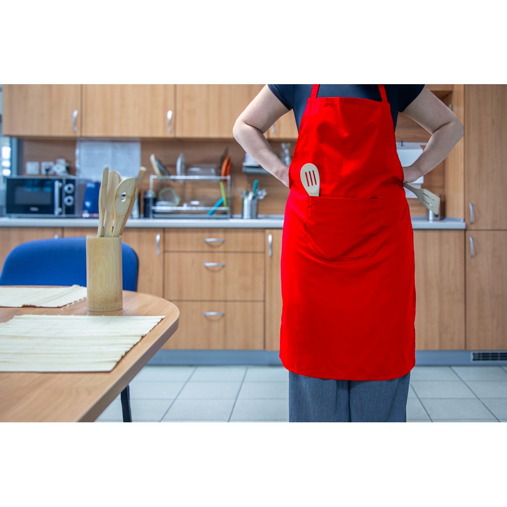 Bawełniany fartuch kuchenny z kieszenią Vance - Akcesoria kuchenne z nadrukiem logo | VEBI - zdjęcie 8