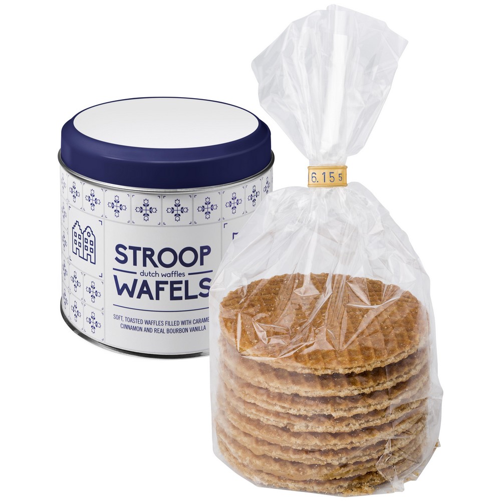 Wafle holenderskie z karmelem w metalowej puszce 8 szt. - Akcesoria kuchenne z nadrukiem logo | VEBI - zdjęcie 5