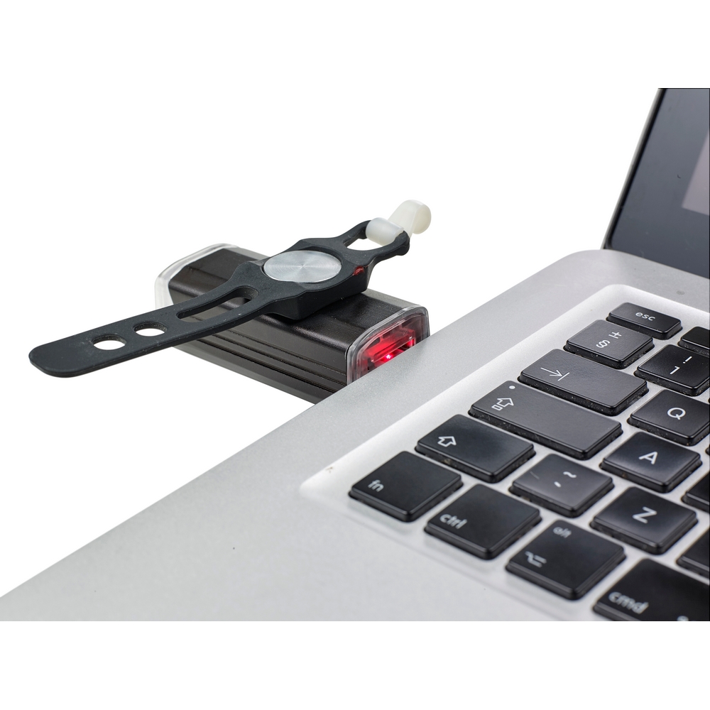 Lampka rowerowa COB USB z magnesem i paskiem mocującym - Akcesoria rowerowe z nadrukiem logo | VEBI - zdjęcie 3