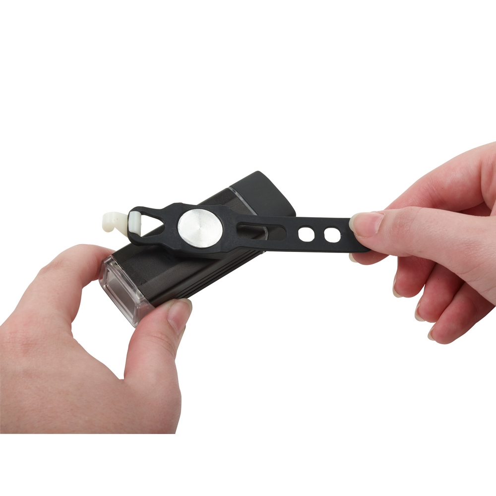 Lampka rowerowa COB USB z magnesem i paskiem mocującym - Akcesoria rowerowe z nadrukiem logo | VEBI - zdjęcie 4