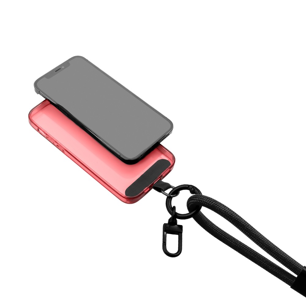 Smycz z kablem USB-C do telefonu Bassam - ładowanie 60W - Kable z nadrukiem logo | VEBI - zdjęcie 9