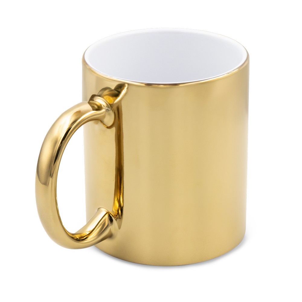 Kubek ceramiczny Yillka 350ml - z białym wnętrzem - Kubki z nadrukiem logo | VEBI