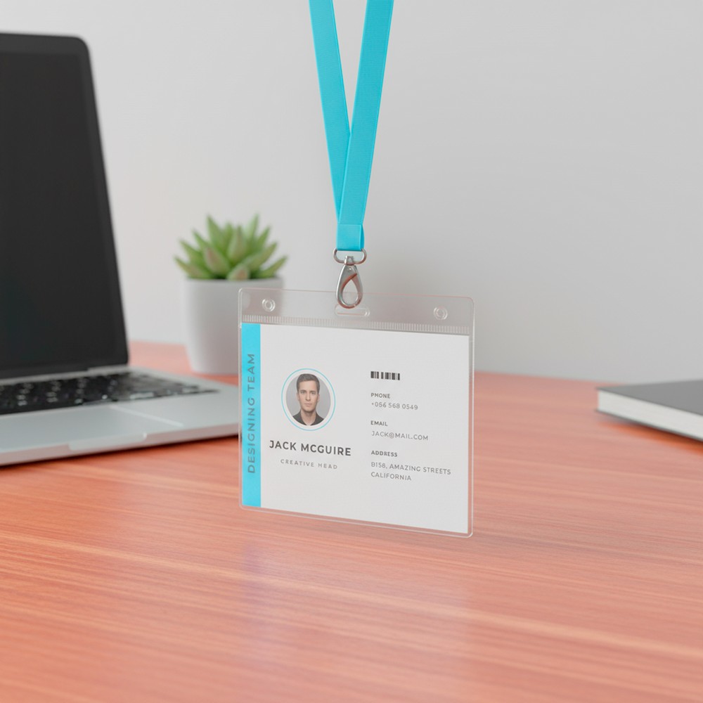 Przezroczysty identyfikator PVC z możliwością nadruku logo - Smycze, opaski na rękę z nadrukiem logo | VEBI - zdjęcie 2