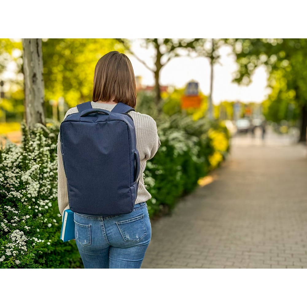Plecak biznesowy RPET 15,6" z funkcją torby na laptopa - Plecaki z nadrukiem logo | VEBI - zdjęcie 12