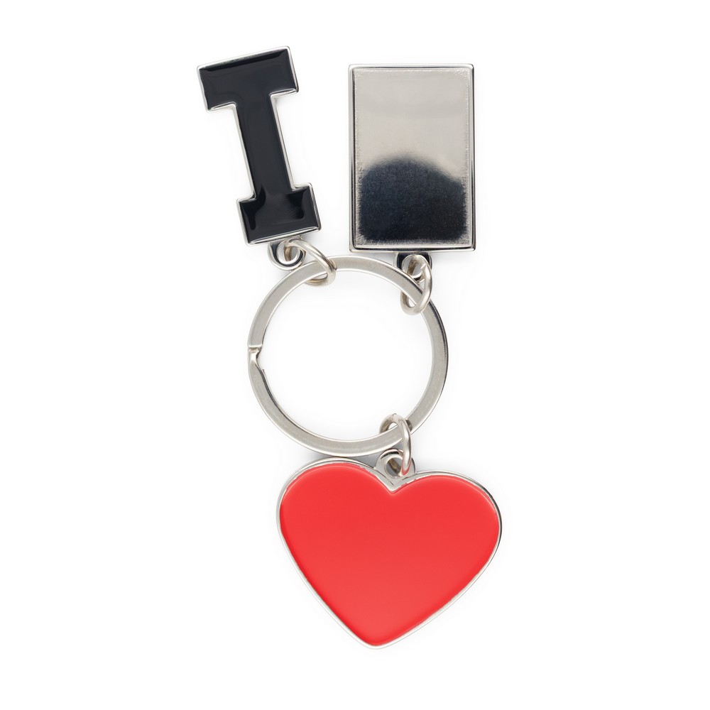 Metalowy brelok do kluczy "I Love" w kształcie serca - Breloki z nadrukiem logo | VEBI - zdjęcie 3