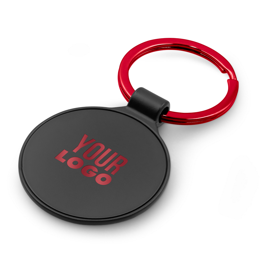Metalowy brelok okrągły Ando z grawerem w eleganckim pudełku - Breloki z nadrukiem logo | VEBI - zdjęcie 11