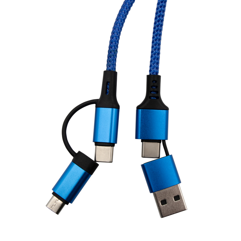 Uniwersalny kabel ładujący 4w1 z miejscem na logo - Kable z nadrukiem logo | VEBI - zdjęcie 9