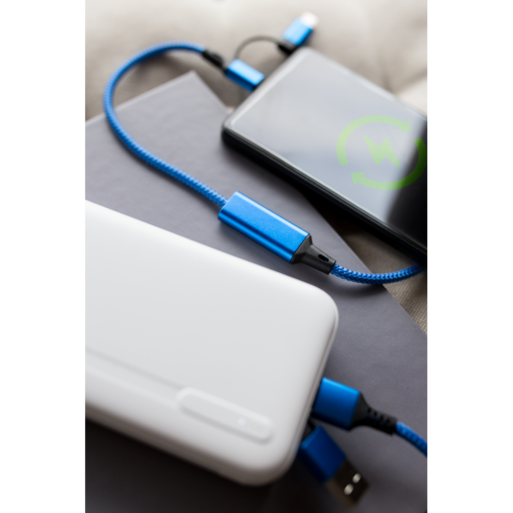 Uniwersalny kabel ładujący 4w1 z miejscem na logo - Kable z nadrukiem logo | VEBI - zdjęcie 10