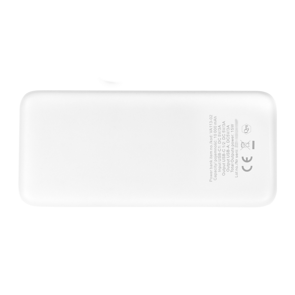 Power bank Dejerius 10000 mAh z wyświetlaczem cyfrowym - Power banki z nadrukiem logo | VEBI - zdjęcie 10