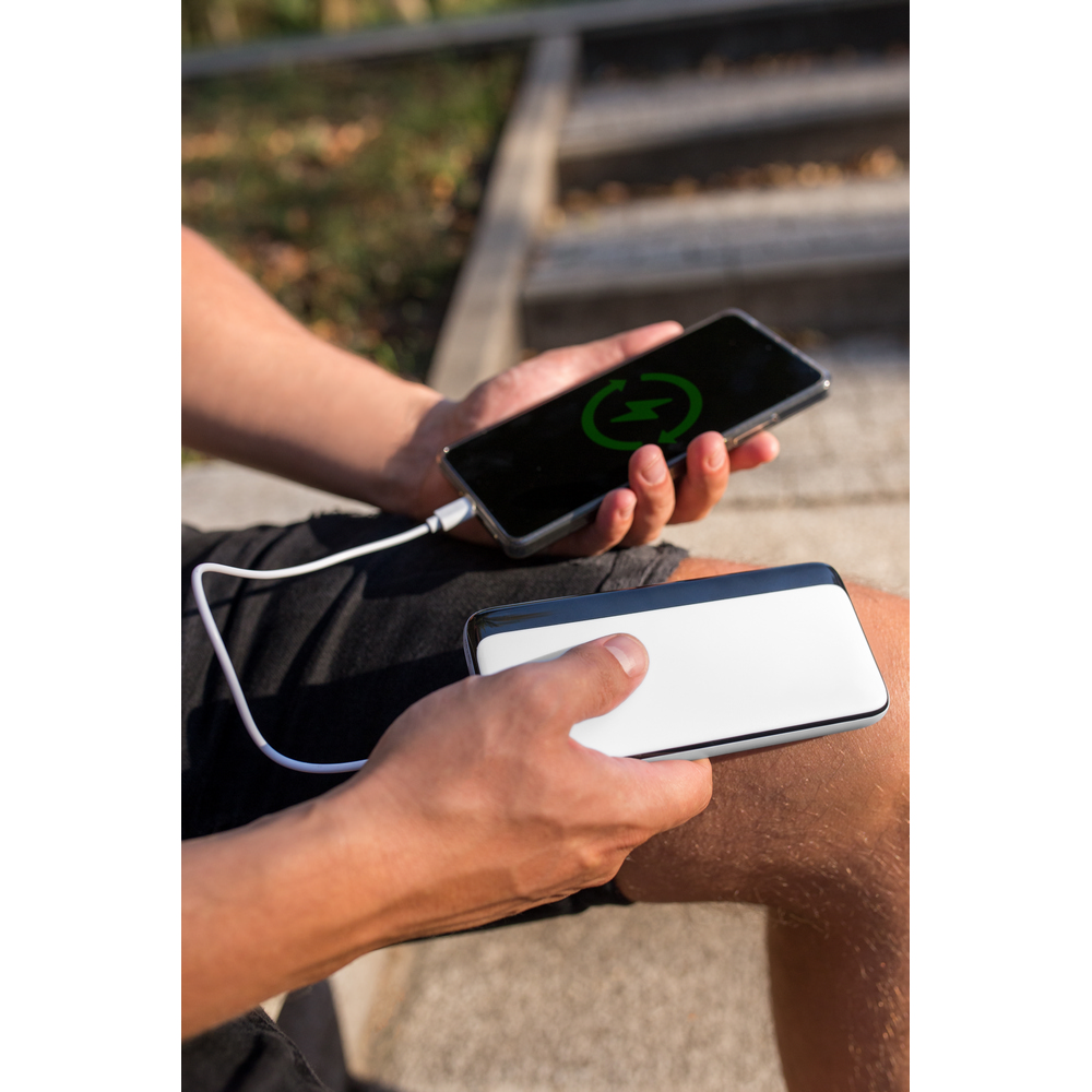 Power bank Dejerius 10000 mAh z wyświetlaczem cyfrowym - Power banki z nadrukiem logo | VEBI - zdjęcie 2