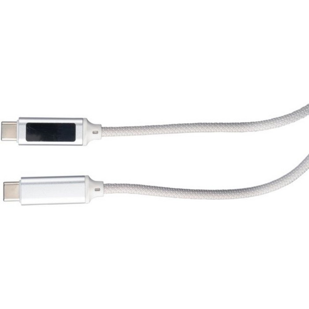 Kabel USB-C 65W z kontrolką ładowania - tkaninowy 1m - Kable z nadrukiem logo | VEBI - zdjęcie 7