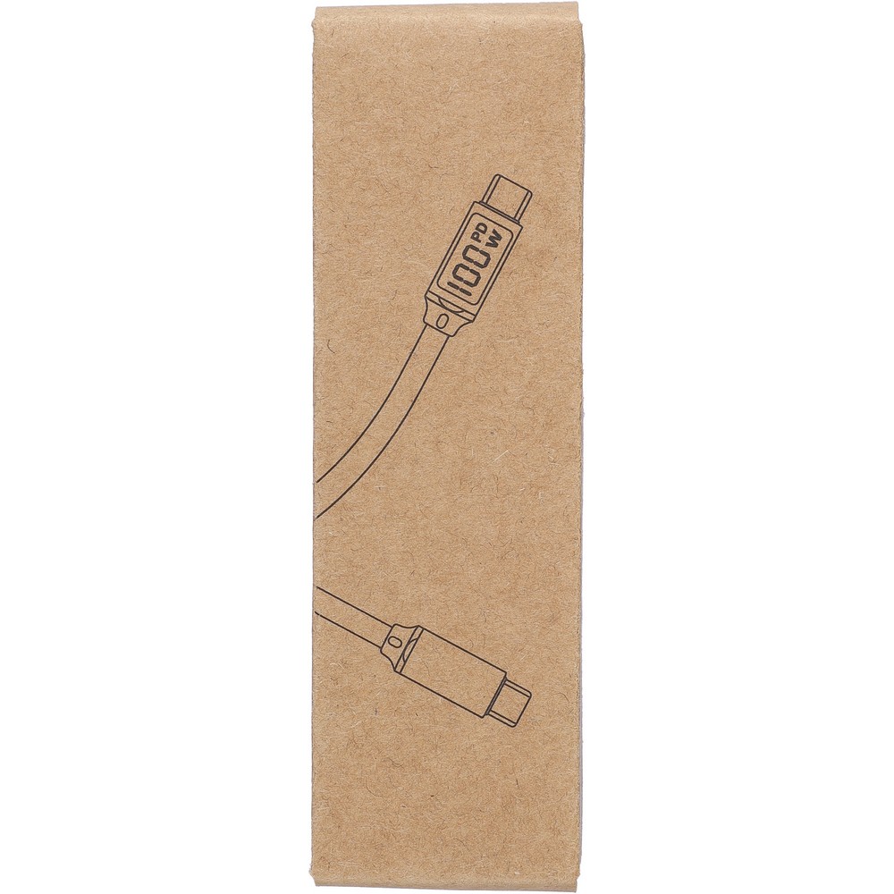 Kabel USB-C 65W z kontrolką ładowania - tkaninowy 1m - Kable z nadrukiem logo | VEBI - zdjęcie 18