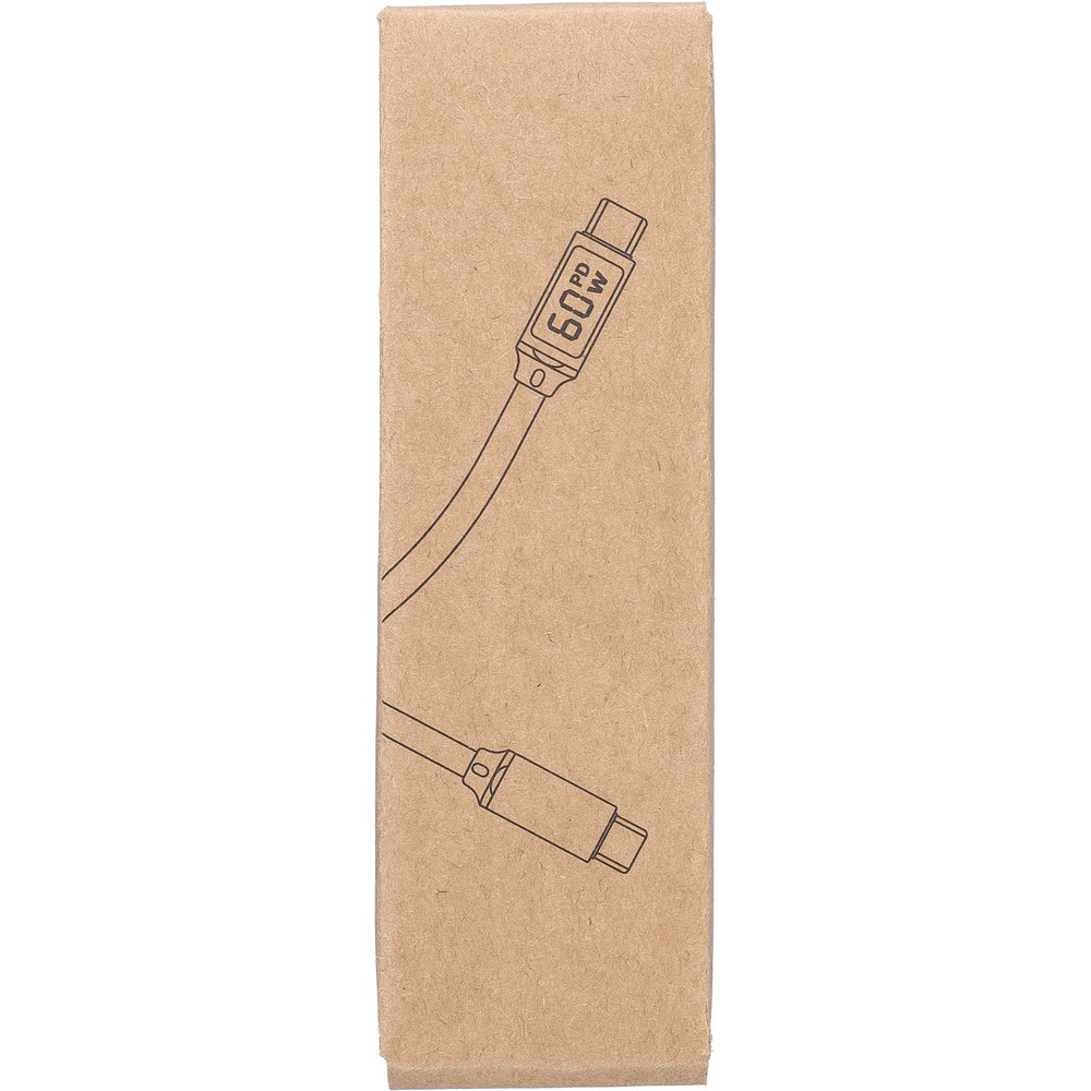 Kabel USB-C 100W z kontrolką ładowania - tkaninowy 1m - Kable z nadrukiem logo | VEBI - zdjęcie 13