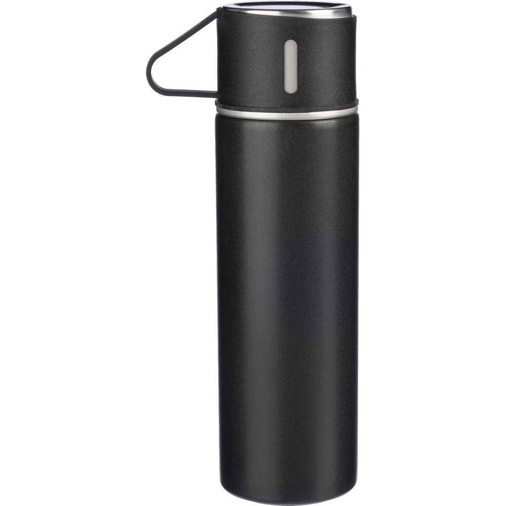 Zestaw termiczny - termos 420ml z trzema kubkami 150ml - Kubki i butelki termiczne z nadrukiem logo | VEBI - zdjęcie 8
