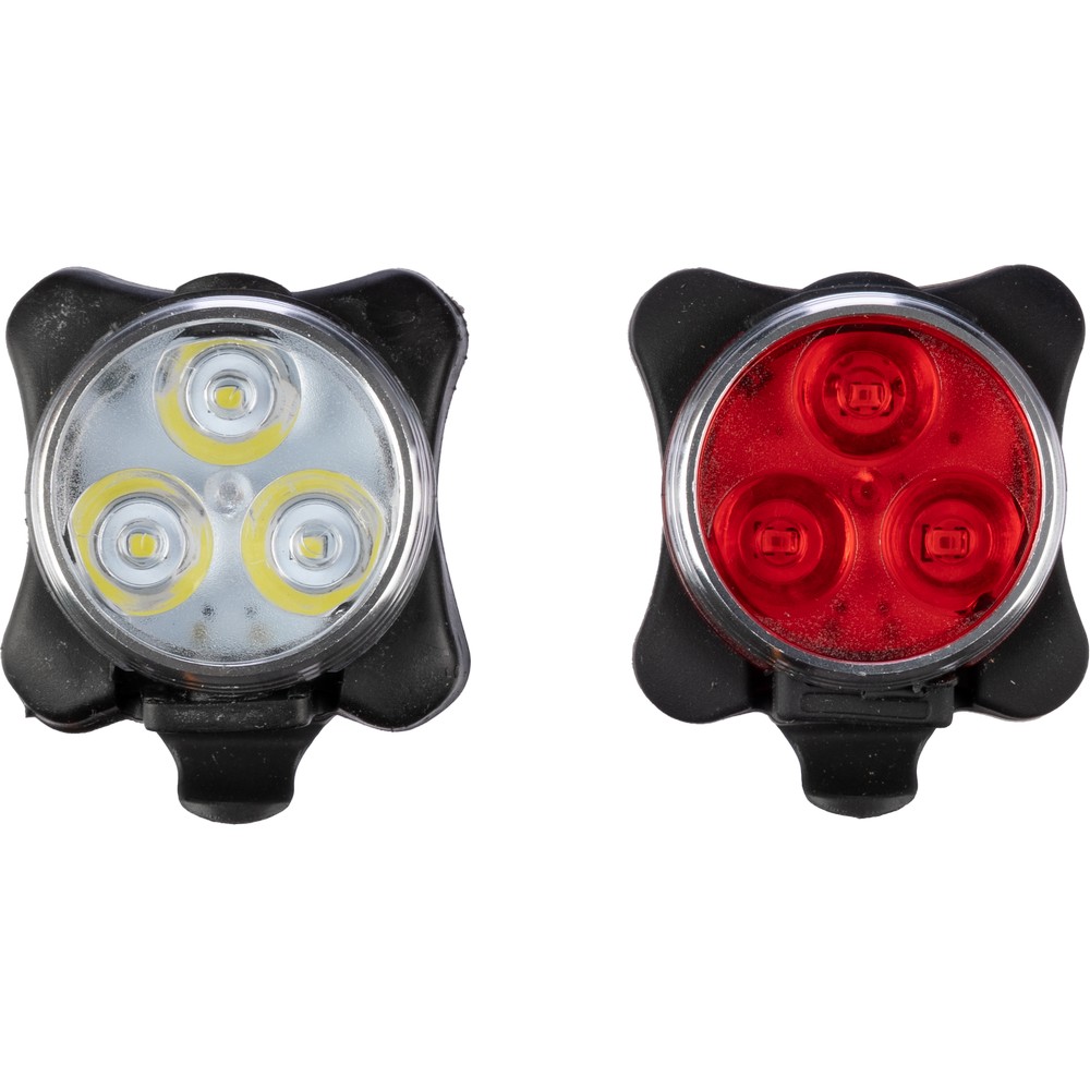 Zestaw lampek rowerowych LED z baterią 650 mAh - Akcesoria rowerowe z nadrukiem logo | VEBI - zdjęcie 6