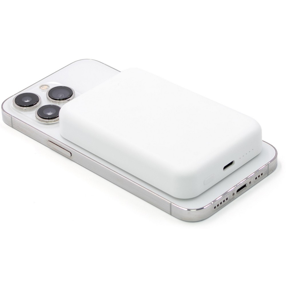 Power bank bezprzewodowy 5000 mAh z ładowaniem 15W - Power banki z nadrukiem logo | VEBI - zdjęcie 2