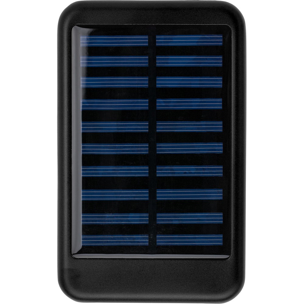 Powerbank słoneczny 4000 mAh z diodami LED - Ładowarki z nadrukiem logo | VEBI - zdjęcie 2