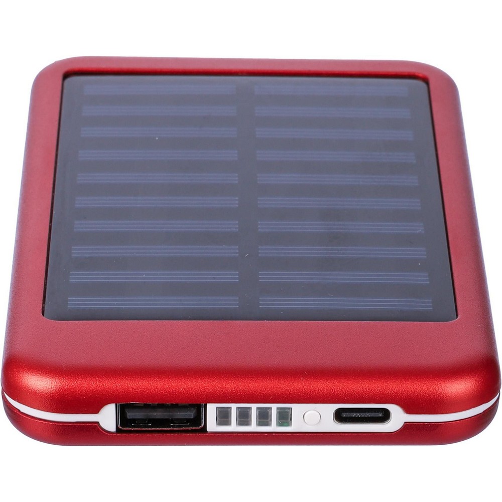 Powerbank słoneczny 4000 mAh z diodami LED - Ładowarki z nadrukiem logo | VEBI - zdjęcie 3