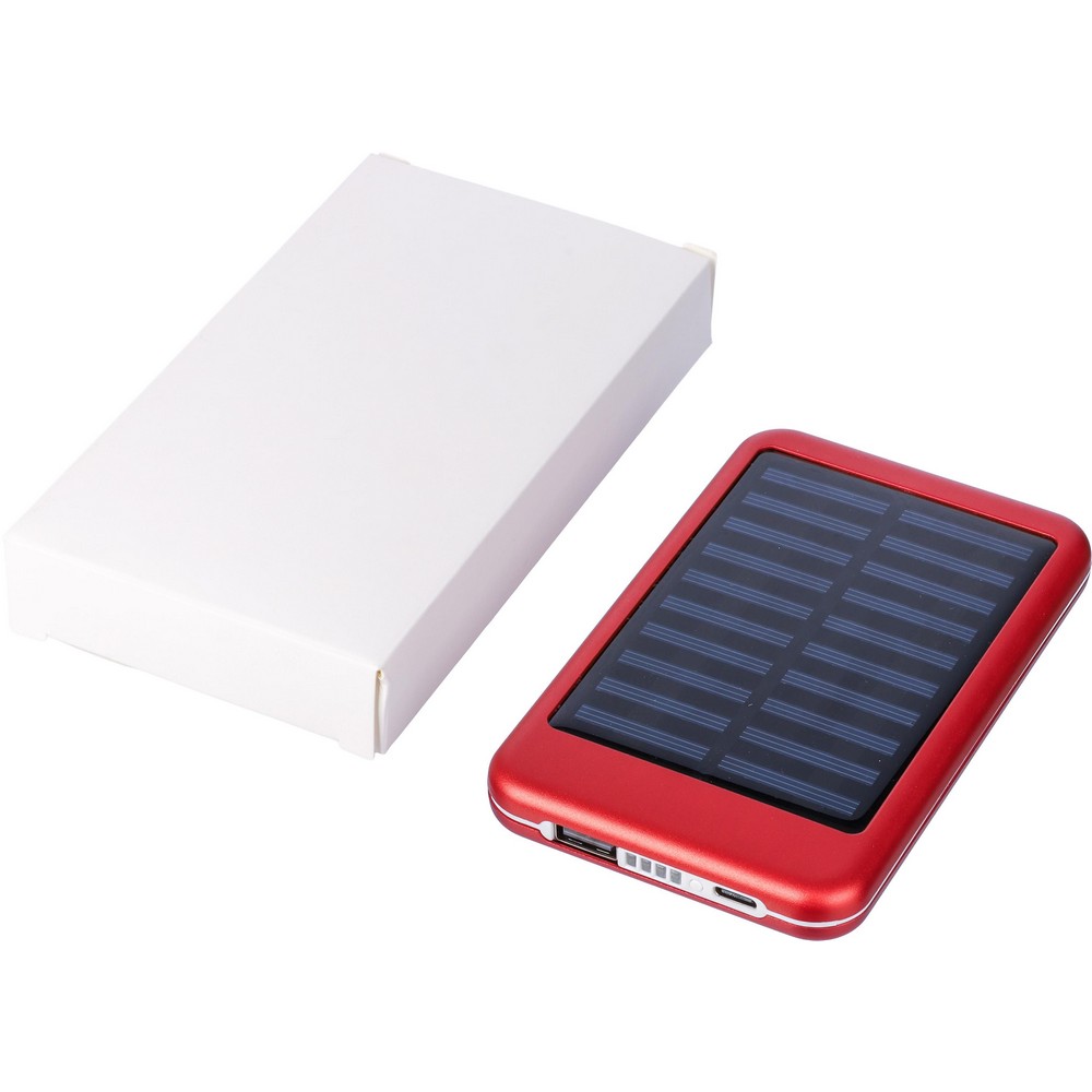 Powerbank słoneczny 4000 mAh z diodami LED - Ładowarki z nadrukiem logo | VEBI - zdjęcie 7