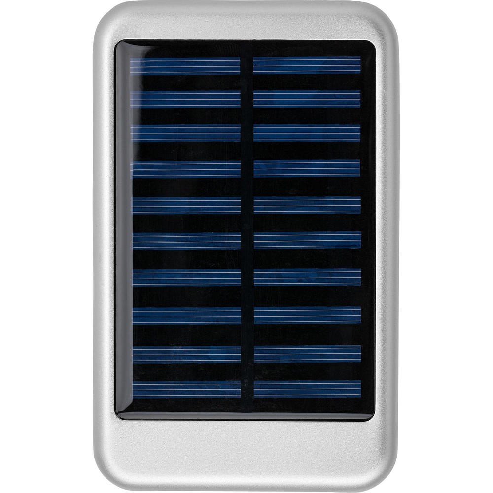 Powerbank słoneczny 4000 mAh z diodami LED - Ładowarki z nadrukiem logo | VEBI - zdjęcie 14