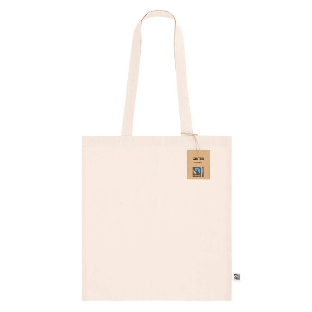 Torba bawełniana 140 g/m² z nadrukiem logo - Torby i koszyki na zakupy z nadrukiem logo | VEBI - zdjęcie 3
