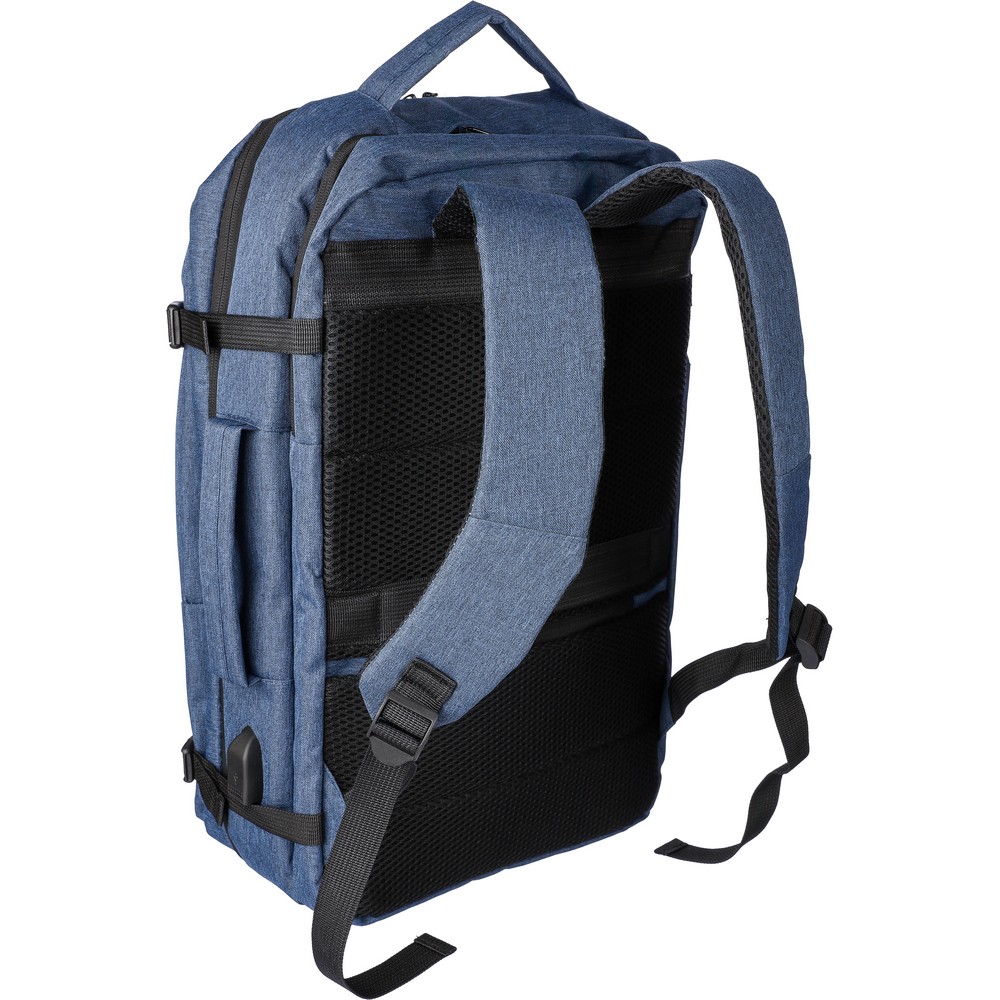Plecak na laptopa 17" RPET – 29 l z portem USB - Plecaki z nadrukiem logo | VEBI - zdjęcie 4