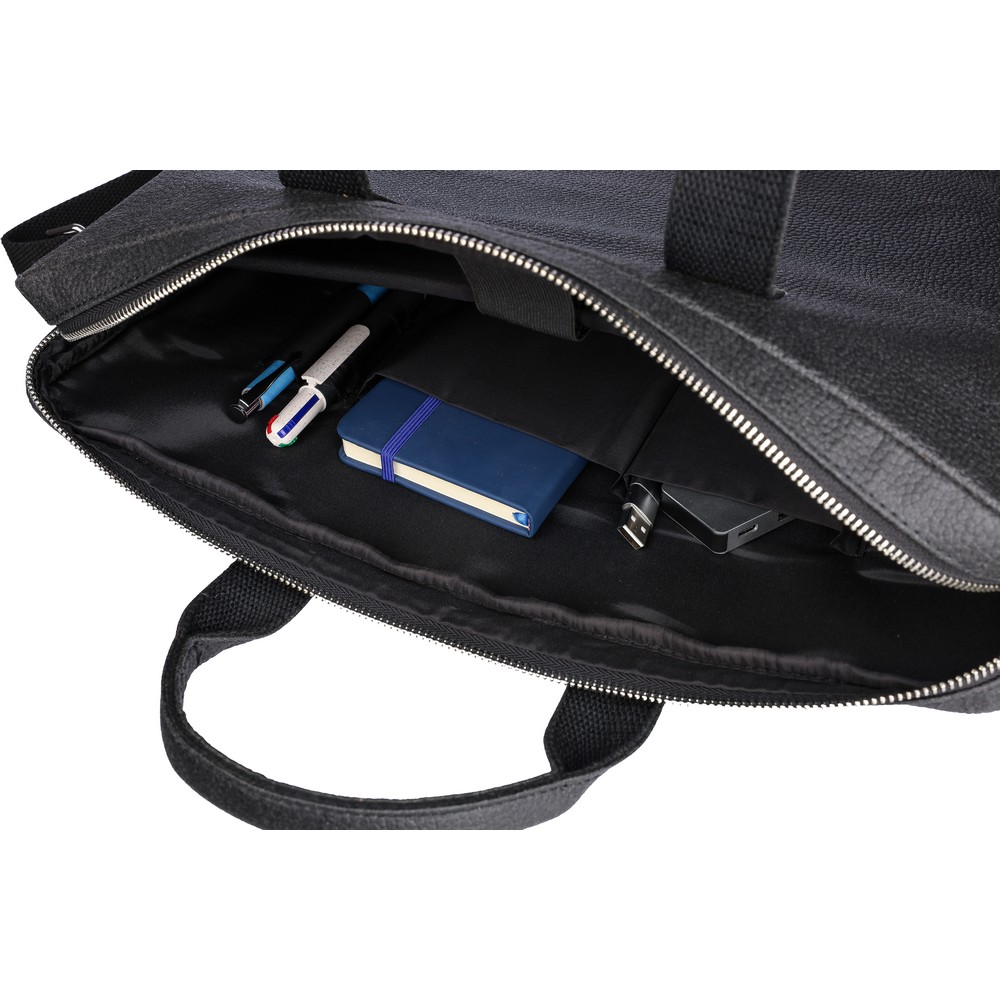 Torba na laptopa 15" z ekoskóry pomidorowej - elegancka i ekologiczna - Torby i plecaki na laptopy z nadrukiem logo | VEBI - zdjęcie 9