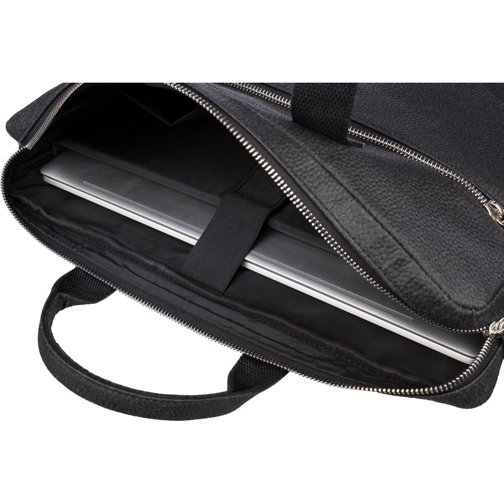 Torba na laptopa 15" z ekoskóry pomidorowej - elegancka i ekologiczna - Torby i plecaki na laptopy z nadrukiem logo | VEBI - zdjęcie 10