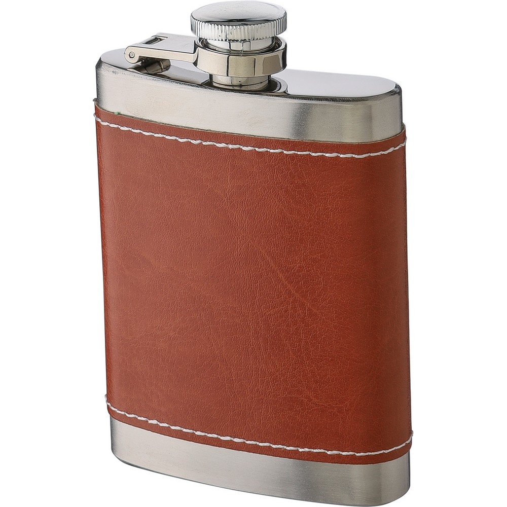 Elegancka piersiówka ze stali nierdzewnej 100ml - Piersiówki z nadrukiem logo | VEBI - zdjęcie 3